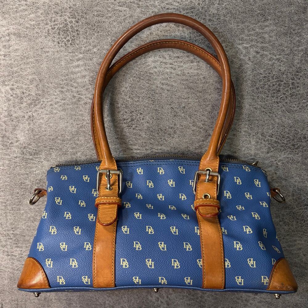 Dooney & Bourke Blue Monogram Domed Satchel